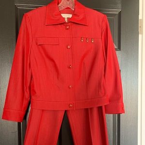 Escada Red Pant Suit